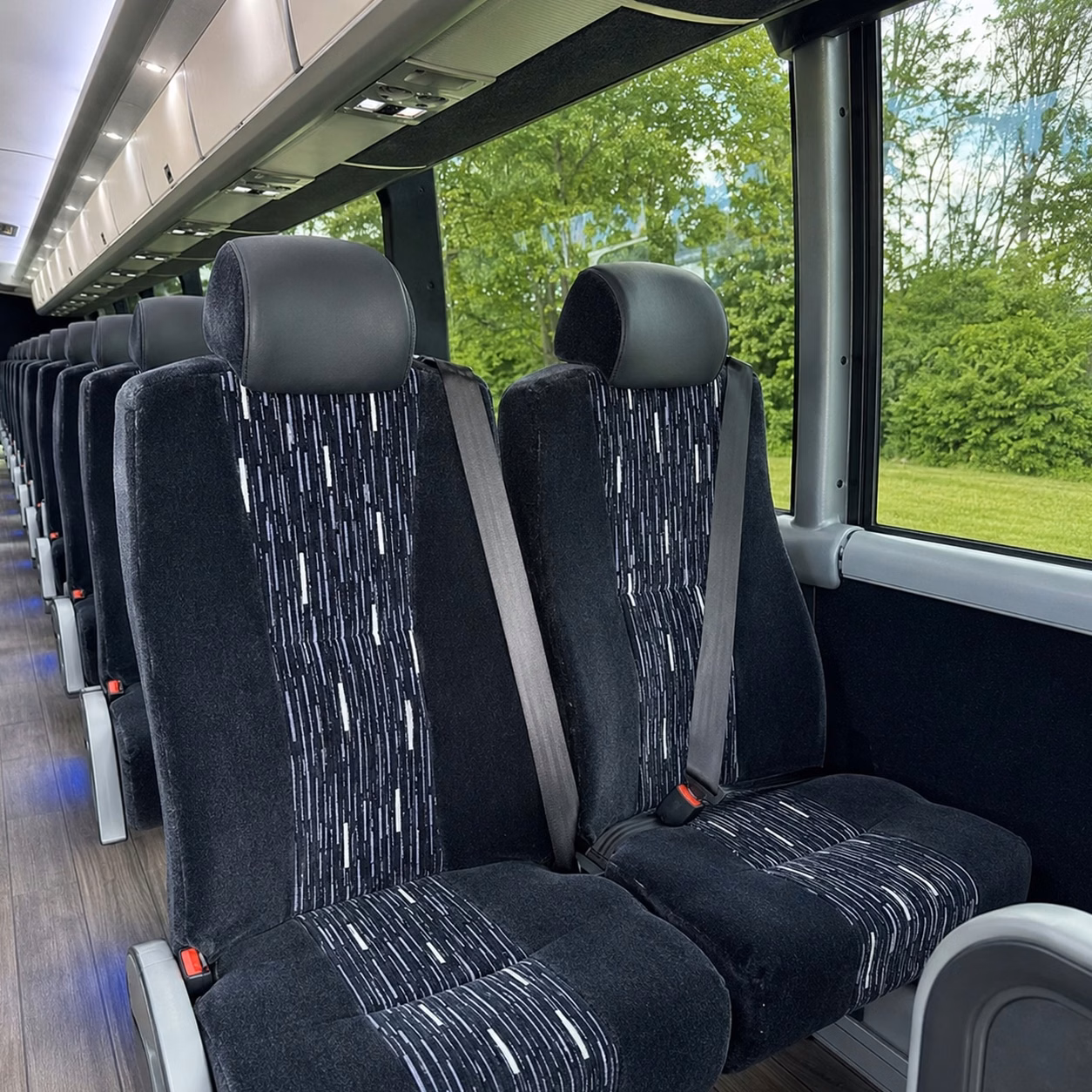 spokane charter bus rental interior